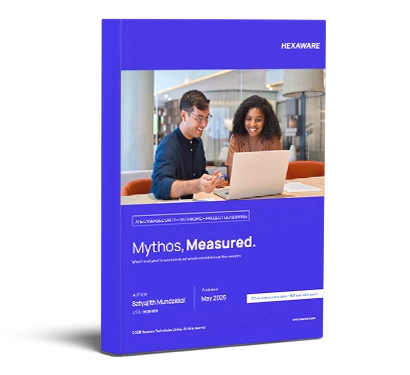 services-AI-Content Promo Card-Mythos, Measured- What’s Real and What’s Overstated